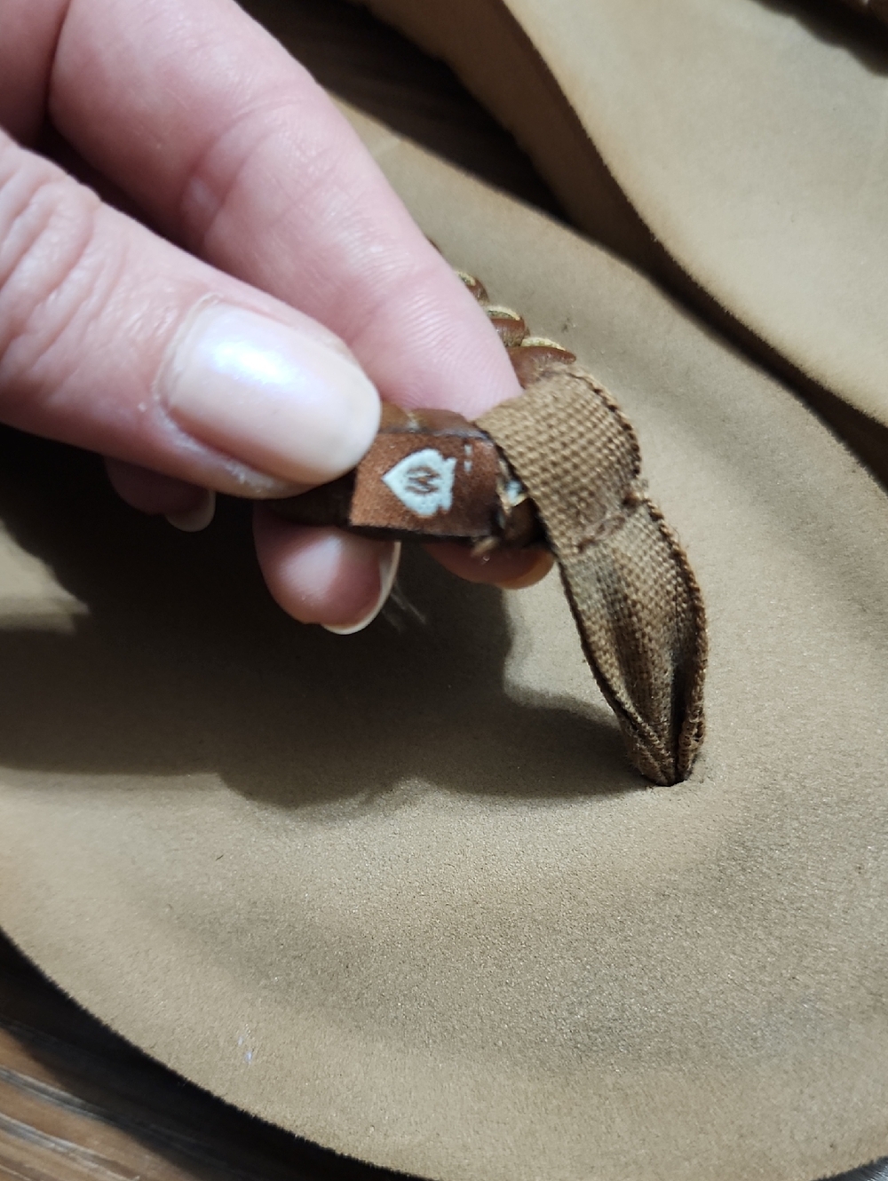 Minnetonka Braided Tan Flip Flop Sandals - Picture 3 of 4